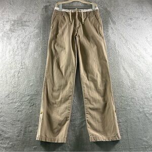 JANIE AND JACK Khaki Roll-up Cotton Pants Tan Size 10 Adjustable Waist